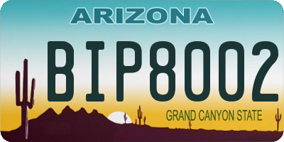 AZ license plate BIP8002