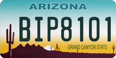 AZ license plate BIP8101