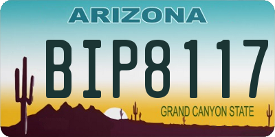 AZ license plate BIP8117