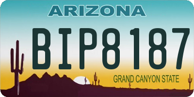 AZ license plate BIP8187