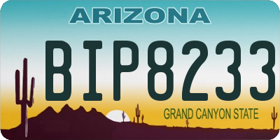 AZ license plate BIP8233