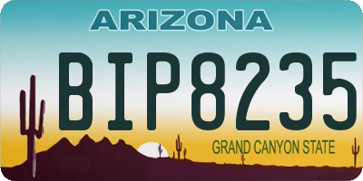 AZ license plate BIP8235