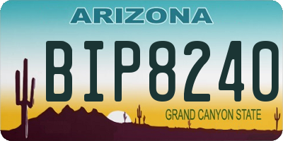 AZ license plate BIP8240