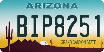 AZ license plate BIP8251