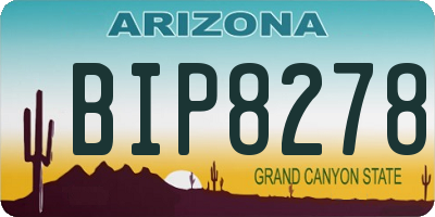 AZ license plate BIP8278