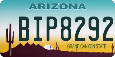AZ license plate BIP8292