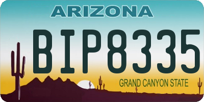 AZ license plate BIP8335