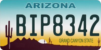 AZ license plate BIP8342