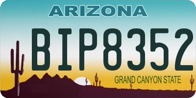 AZ license plate BIP8352