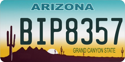 AZ license plate BIP8357