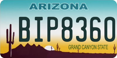 AZ license plate BIP8360