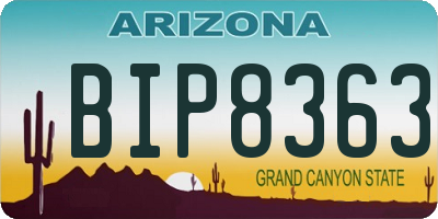 AZ license plate BIP8363