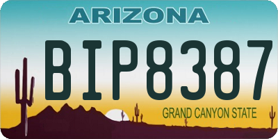 AZ license plate BIP8387