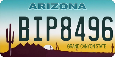 AZ license plate BIP8496
