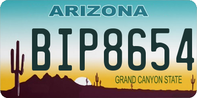 AZ license plate BIP8654