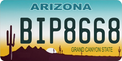 AZ license plate BIP8668