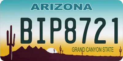 AZ license plate BIP8721