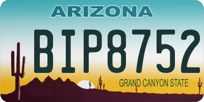 AZ license plate BIP8752