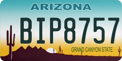 AZ license plate BIP8757