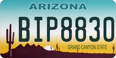 AZ license plate BIP8830