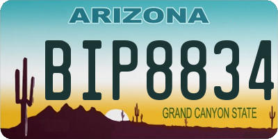 AZ license plate BIP8834