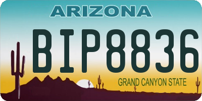 AZ license plate BIP8836