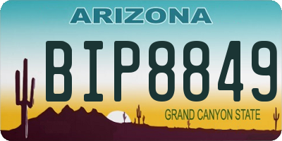 AZ license plate BIP8849