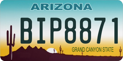 AZ license plate BIP8871