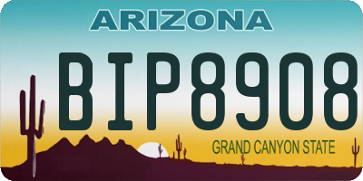 AZ license plate BIP8908
