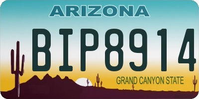 AZ license plate BIP8914