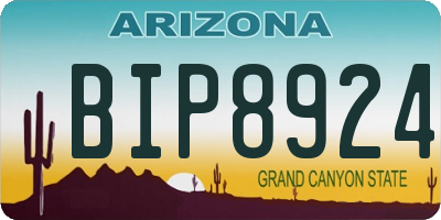 AZ license plate BIP8924