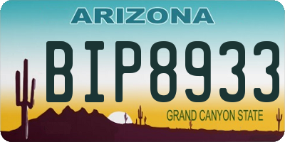 AZ license plate BIP8933