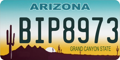 AZ license plate BIP8973