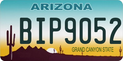 AZ license plate BIP9052