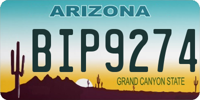 AZ license plate BIP9274
