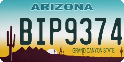AZ license plate BIP9374