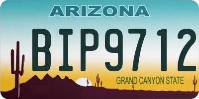 AZ license plate BIP9712