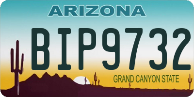 AZ license plate BIP9732
