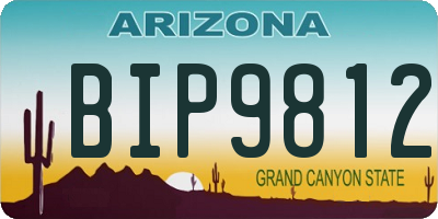 AZ license plate BIP9812