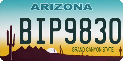 AZ license plate BIP9830