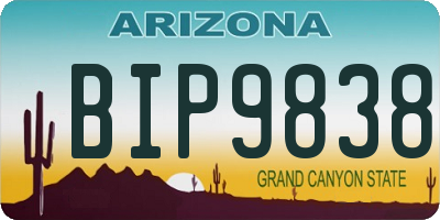 AZ license plate BIP9838