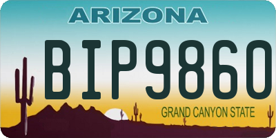 AZ license plate BIP9860