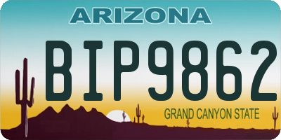 AZ license plate BIP9862