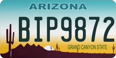 AZ license plate BIP9872