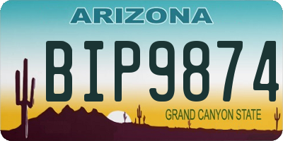 AZ license plate BIP9874