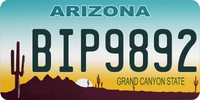 AZ license plate BIP9892