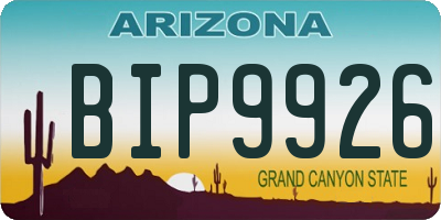 AZ license plate BIP9926