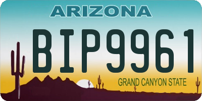 AZ license plate BIP9961