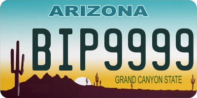 AZ license plate BIP9999