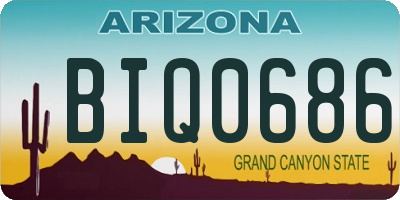 AZ license plate BIQ0686